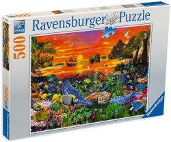 Ravensburger Puzzle Ravensburger din 500 de piese - Testoasa pe recif (16590) Puzzle