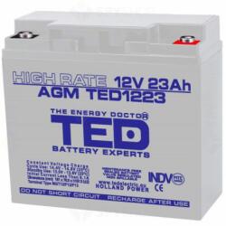 TED Electric Acumulator stationar 12V 23Ah High Rate M5 AGM VRLA TED Electric TED1223 (A0060892)