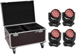 EUROLITE Set 4x LED TMH-X4 Moving-Head Wash Zoom + Case - dj-sound-light
