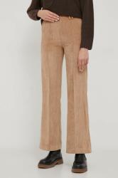United Colors of Benetton pantaloni de catifea cord culoarea maro, lat, high waist 9BYX-SPD14U_88X