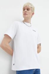Superdry tricou din bumbac barbati, culoarea alb, cu imprimeu 9BYX-TSM14M_00X