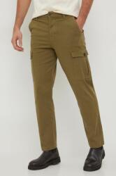 Benetton pantaloni barbati, culoarea verde, drept 9BYX-SPM0EJ_77X