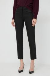 Morgan pantaloni femei, culoarea negru, mulata, high waist 9BYX-SPD0ZH_99X