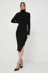 Morgan rochie si pulover culoarea negru, mini, mulata 9BYX-SUD1J8_99X