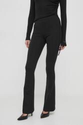 XT Studio pantaloni femei, culoarea negru, evazati, high waist MBYX-SPD019_99X
