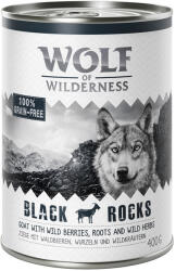 Wolf of Wilderness 24x400g Wolf of Wilderness nedves kutyatáp-Black Rocks kecske