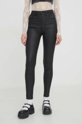 Abercrombie & Fitch pantaloni femei, culoarea negru, mulata, high waist 9BYX-SJD0J6_99X