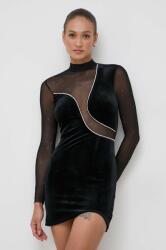 NISSA rochie culoarea negru, mini, mulata MBYX-SUD02Z_99X