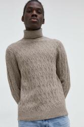 Abercrombie & Fitch pulover barbati, culoarea bej, cu guler 9BYX-SWM0K1_08X