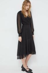 Bruuns Bazaar rochie culoarea negru, midi, evazati 9BYX-SUD00H_99X