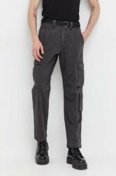 Abercrombie & Fitch pantaloni barbati, culoarea gri, cu fason cargo 9BYX-SPM0AT_41
