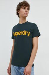 Superdry tricou din bumbac barbati, culoarea verde, cu imprimeu 9BYX-TSM14W_79X