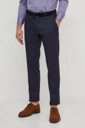 KARL LAGERFELD pantaloni barbati, culoarea albastru marin, cu fason chinos 9BYX-SPM0I0_59X