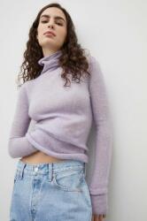 American Vintage pulover de lana femei, culoarea violet, light, cu guler 9BYX-SWD0PP_04X