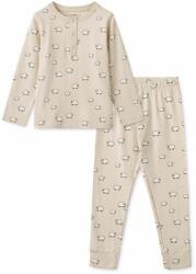 Liewood pijamale de bumbac pentru copii culoarea bej, neted 9BYX-BIK006_12X