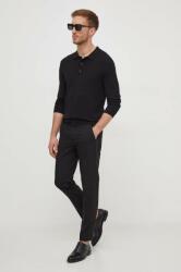 Benetton pantaloni barbati, culoarea negru, drept 9BYX-SPM0EG_99X