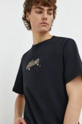 Converse tricou din bumbac barbati, culoarea negru, cu imprimeu 9BYX-TSM1H2_99X