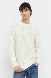 Abercrombie & Fitch pulover din amestec de lana barbati, culoarea bej 9BYX-BLM1HM_01X