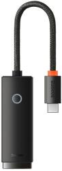 Baseus Lite USB-C - RJ45 LAN hálózati adapter 1000Mbps - fekete (WKQX000301)