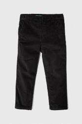 Benetton pantaloni copii culoarea negru, neted 9BYX-SPB04I_99X