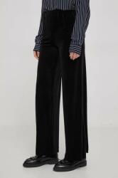 United Colors of Benetton pantaloni femei, culoarea negru, drept, high waist 9BYX-SPD0M4_99X