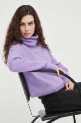 American Vintage pulover de lana femei, culoarea violet, călduros, cu guler 9BYX-SWD0PL_45X