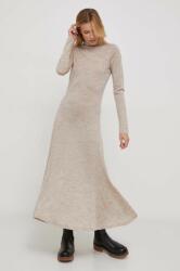 Ralph Lauren rochie din lana culoarea bej, maxi, evazati 9BYX-SUD1H5_08X
