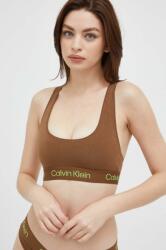 Calvin Klein Underwear sutien culoarea maro, neted 9BYX-BID147_82X