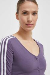 Adidas longsleeve femei, culoarea violet 9BYX-BUD02K_45X