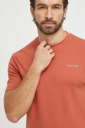 Calvin Klein tricou din bumbac culoarea portocaliu, uni K10K109894 9BYX-TSM01U_24X