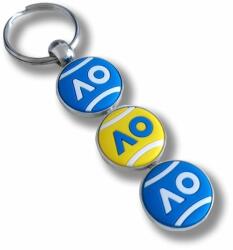 Australian Open Keyring Three Spining Tennis Ball - Többszínű