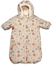 Mintás vízlepergetős, kapucnis bélelt bébizsák, overál (68-74) Róka - babyshopkaposvar
