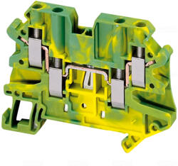 Schneider Electric NSYTRV44PE Csavaros egyszintes földelőkapocs 2x2 csatlakozás 6, 2 mm 4 mm2 zöld-sárga Schneider (TRV44PE)