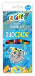 Victoria Színes ceruza készlet, háromszögletű, kétvégű, COOL BY VICTORIA Duocolor , 24 különböző szín (TVC006) - irodaszermost