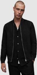 AllSaints bomberdzseki velúrból Ronan férfi, fekete, átmeneti - fekete XL