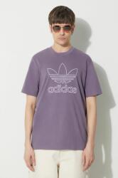 adidas Originals pamut póló Trefoil Tee lila, férfi, nyomott mintás, IR7992 - lila S