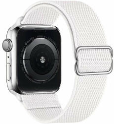 Phoner Dew Apple Watch csatos fonott szövet szíj, 49/45/44/42mm, fehér (72640)