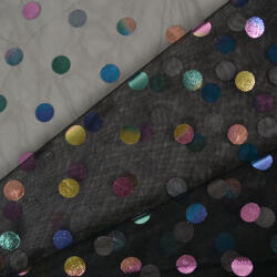 Takoy Fekete tüll szivárvány pöttyökkel