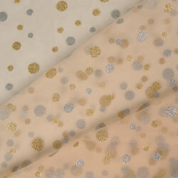 Takoy Test színű tüll arany-ezüst pöttyökkel