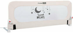 FreeON Bariera de protectie pentru pat bebe, Rabatabila, 135 x 57 cm, FreeON, Sweet Dreams, Light Beige (48471) Lenjerii de pat bebelusi‎, patura bebelusi