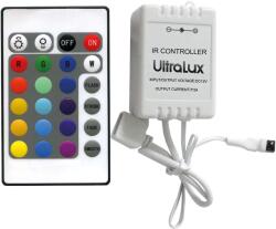 Ultralux Rgb контролер ir управление 24 бутона 72w, 12-24v dc, 6А (rgbirc24)