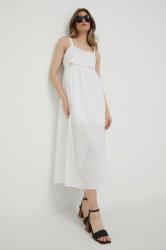Sisley pamut ruha fehér, midi, harang alakú - fehér 38