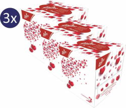 Linteo Papírzsebkendő 3x 60 ks BOX, 3 rétegű balzsammal, LOVE (30069M)