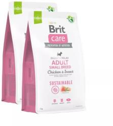 Brit Care Dog Sustainable Adult Small Breed Chicken & Insect kutyatáp 2x3kg