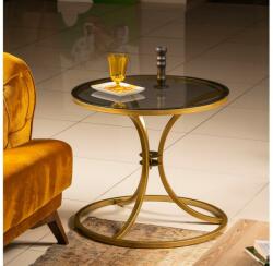 ASIR GROUP Măsuță laterală CORLEAONE 57, 8x60 cm auriu/negru (AS1607) Masa de cafea
