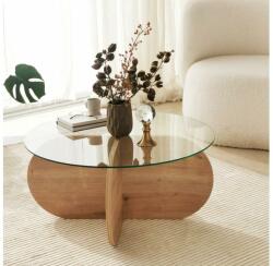 ASIR GROUP Kávésasztal BUBBLE 35x75 cm barna/átlátszó AS1560 (AS1560)