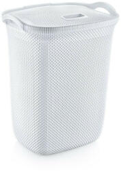 Özer Plastik Műanyag szennyeskosár fedéllel fehér 63L (N008X24) - szerek