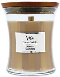 WoodWick Sklo malé/Cashmere illatos gyertya fa kanóccal 85 g