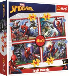 Trefl Trefl, Spider-Man, Spider-Man eroic, puzzle 4in1, 207 piese