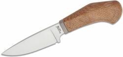 LIONSTEEL Fixed knife m390 blade NATURAL Canvas handle, Ti guard, leather sheath WL1 CVN (WL1 CVN)